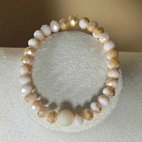 “Citrine Galaxy” Artisan Dangle Earrings & matching bracelet set - Picture 4 of 7